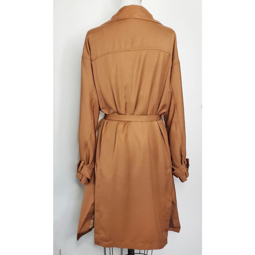 Modern Citizen Womens Cinnamon Brenna Tie-Front Trench Coat S/M - Picture 9 of 10